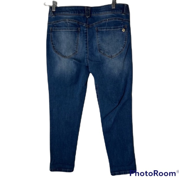 Democracy Ab Solution Ankle Skimmers Blue Denim Jeans - Picture 6 of 15